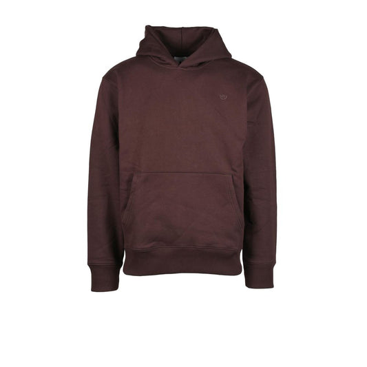 Adidas – Brauner Kapuzenpullover aus Baumwolle