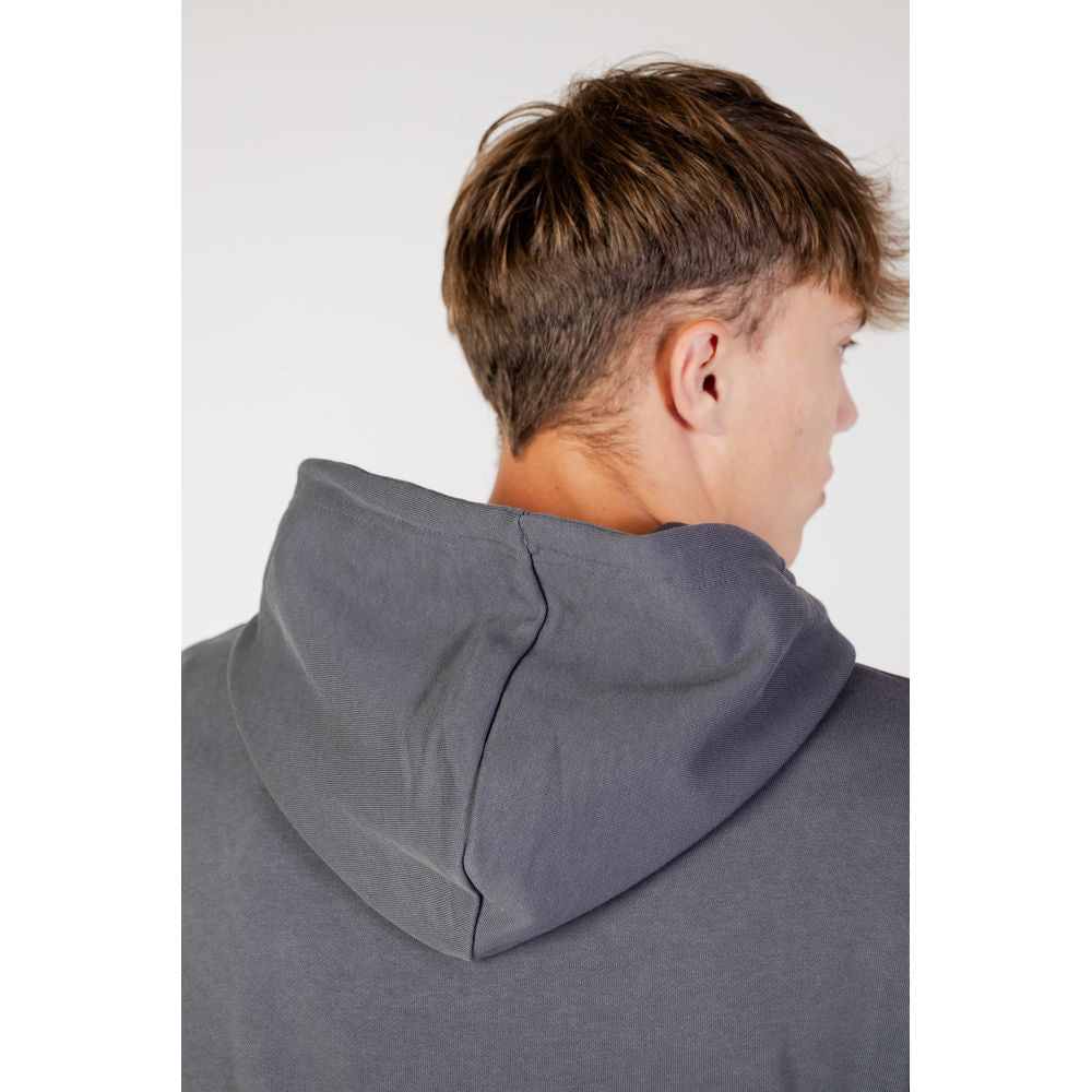 Hugo Boss – Grauer Kapuzenpullover aus Baumwolle
