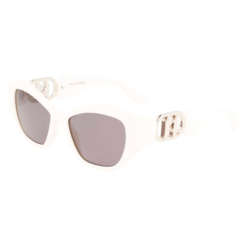 Lunettes de soleil blanches injectées Karl Lagerfeld