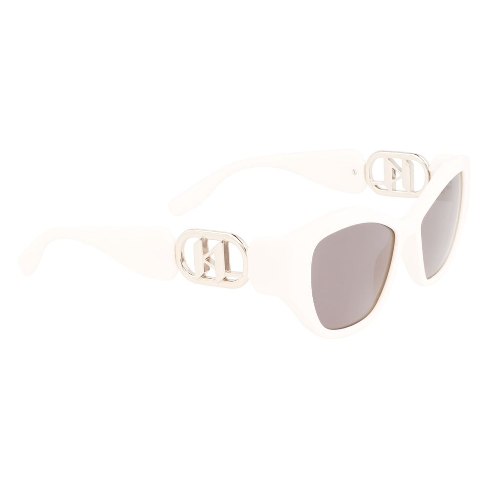 Lunettes de soleil blanches injectées Karl Lagerfeld