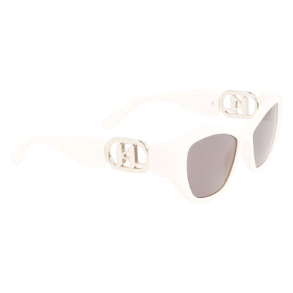 Lunettes de soleil blanches injectées Karl Lagerfeld
