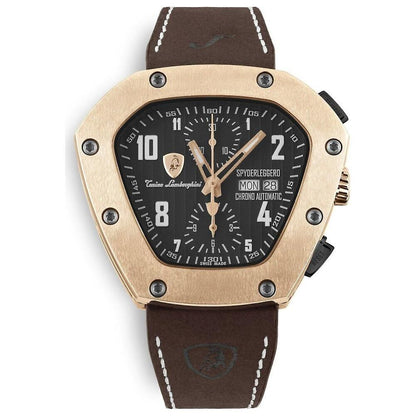 Lamborghini – Schwarze Lederuhr