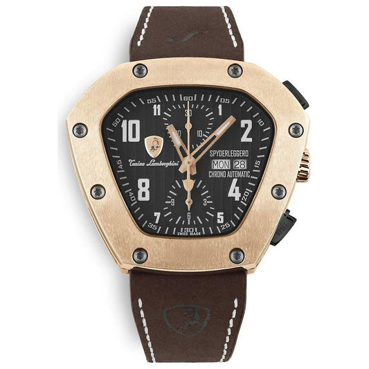 Lamborghini – Schwarze Lederuhr
