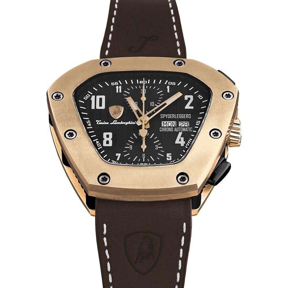Lamborghini – Schwarze Lederuhr