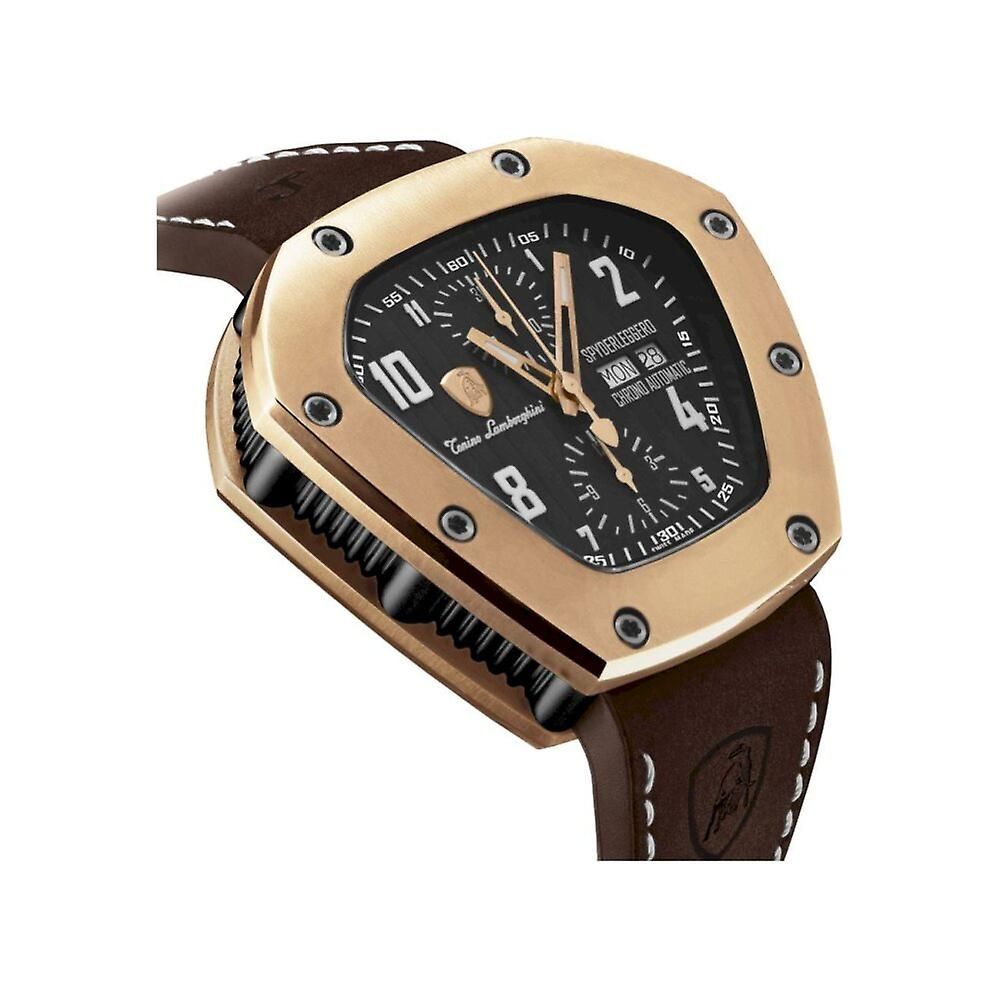 Lamborghini – Schwarze Lederuhr