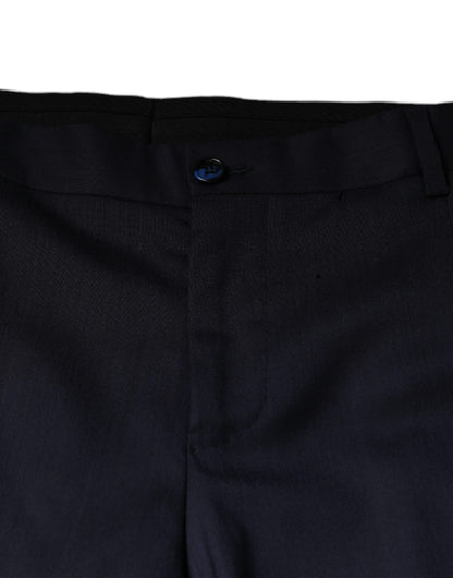 Pantalon habillé skinny en laine bleue Dolce &amp; Gabbana