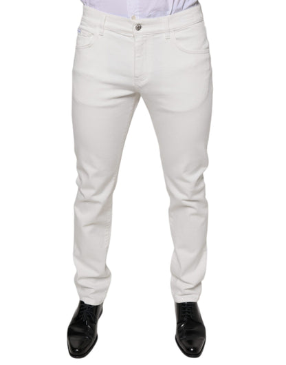 Jean skinny slim en coton blanc Dolce &amp; Gabbana pour homme