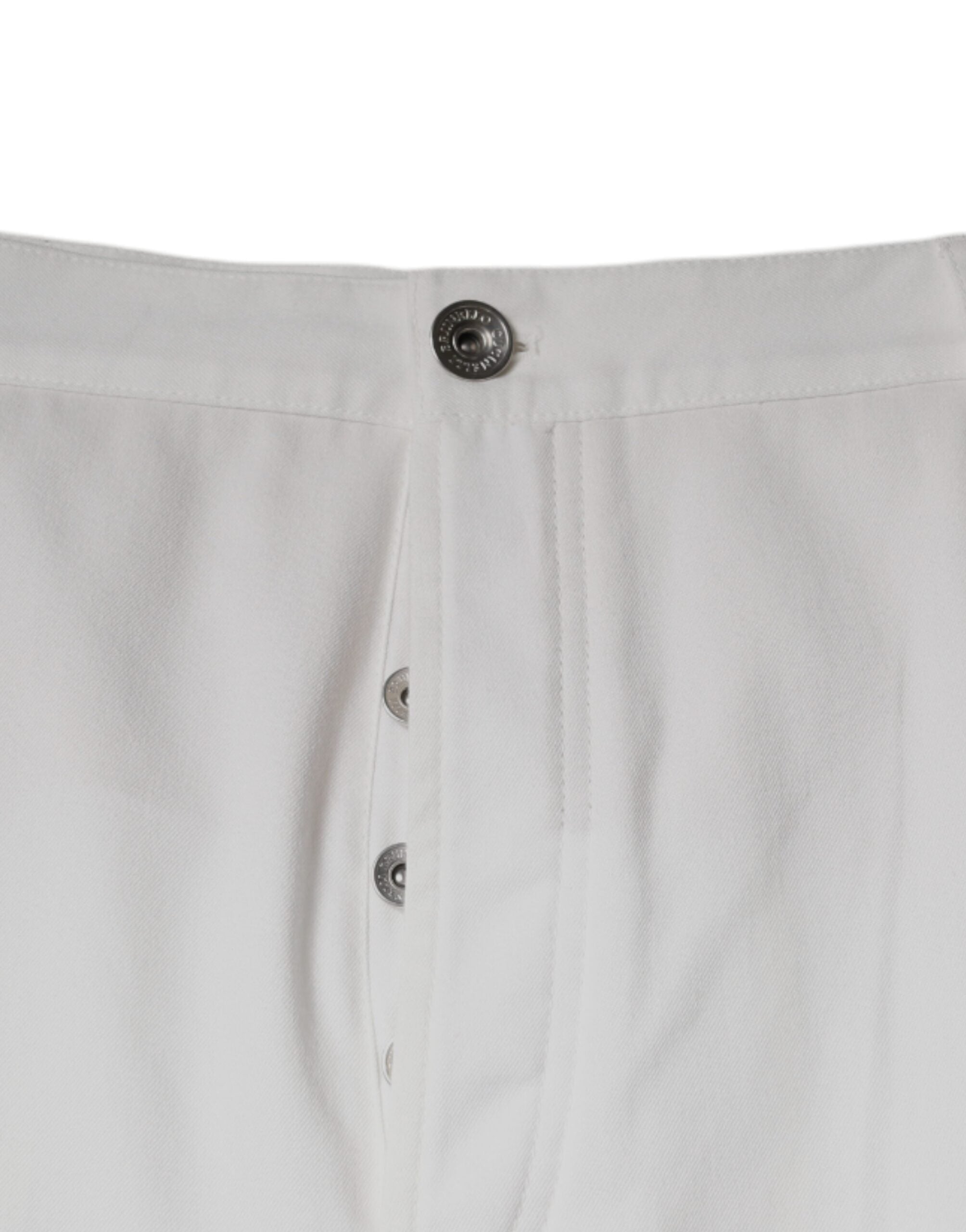 Pantalon fuselé en coton blanc pour homme Brunello Cucinelli