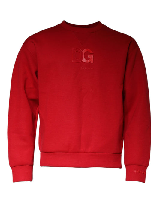 Sweat-shirt en coton marron Dolce &amp; Gabbana avec logo DG