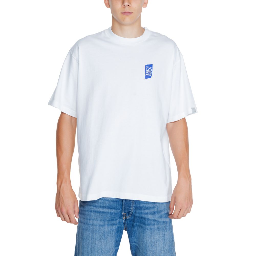 T-shirt en coton blanc Replay