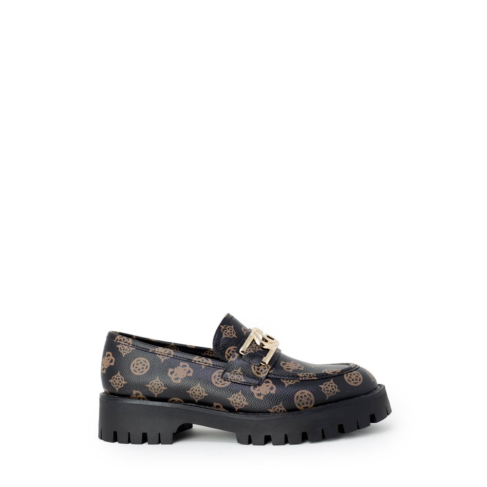 Guess – Plateau-Sandalen aus Polyethylen in Braun