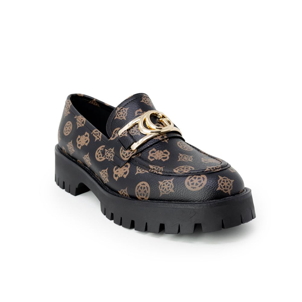 Guess – Plateau-Sandalen aus Polyethylen in Braun