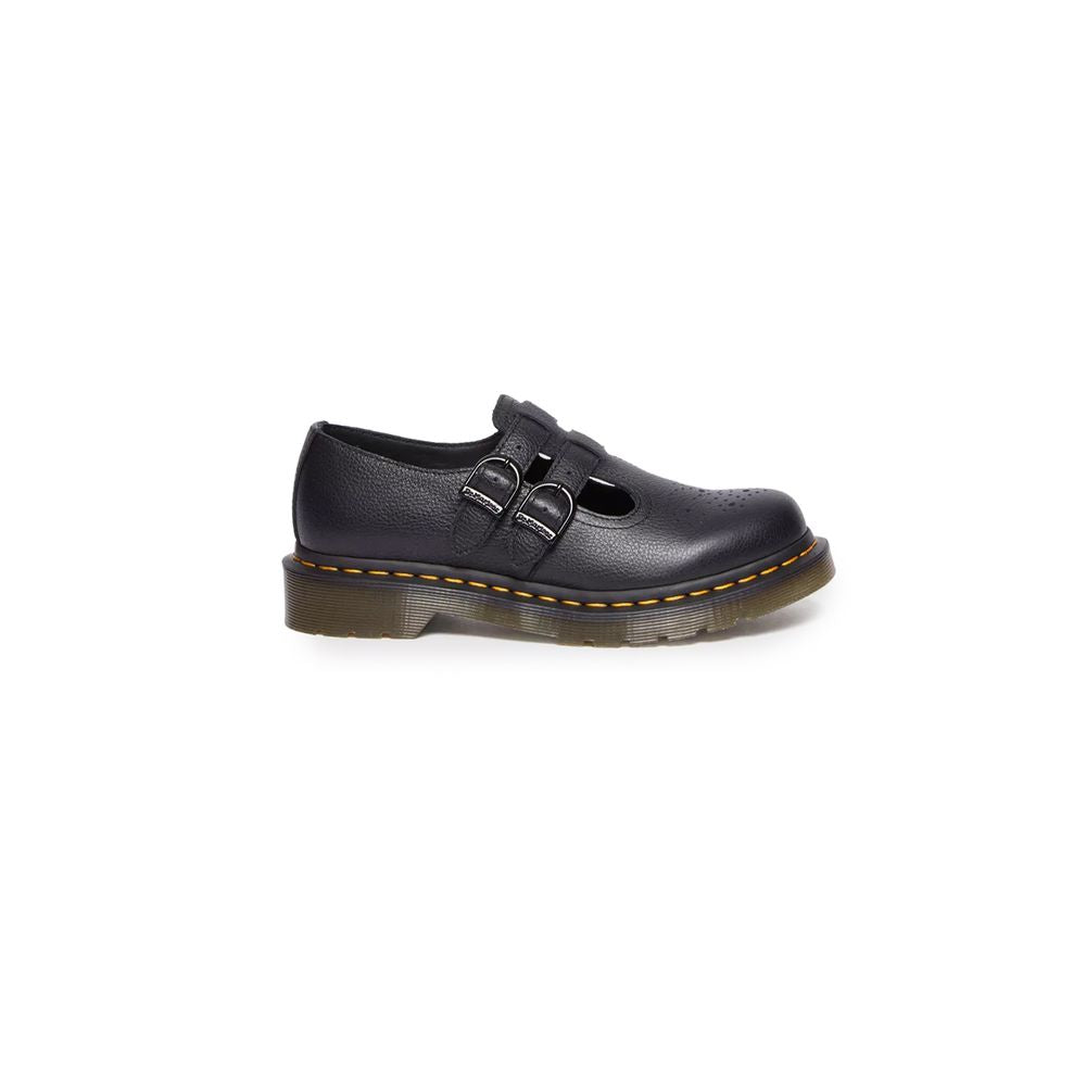 Dr. Martens Schwarze Lederplattform