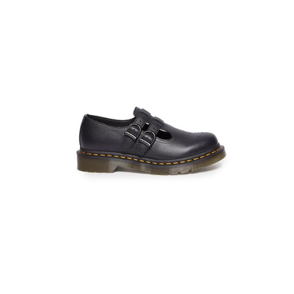 Dr. Martens Schwarze Lederplattform