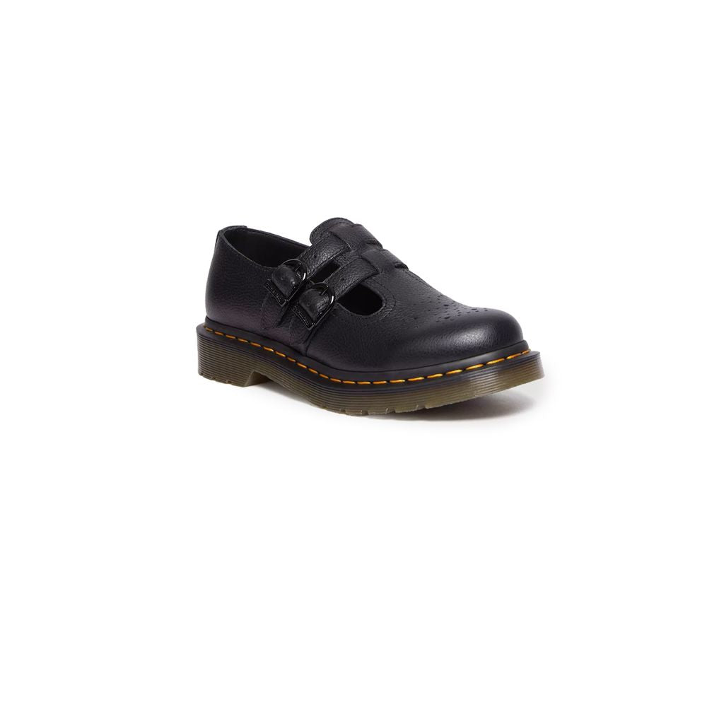 Dr. Martens Schwarze Lederplattform