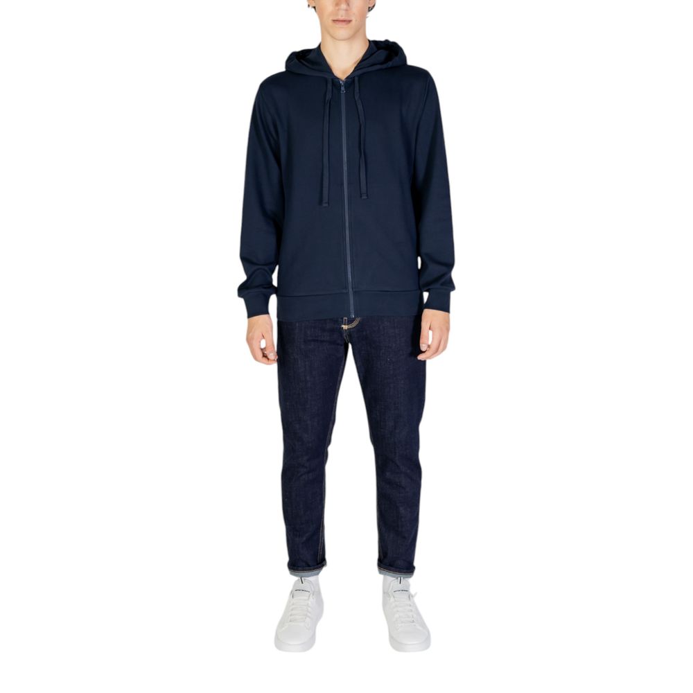 Sweat à capuche en polyester bleu Emporio Armani Underwear