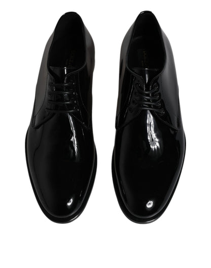 Chaussures habillées derby en cuir verni noir Dolce &amp; Gabbana