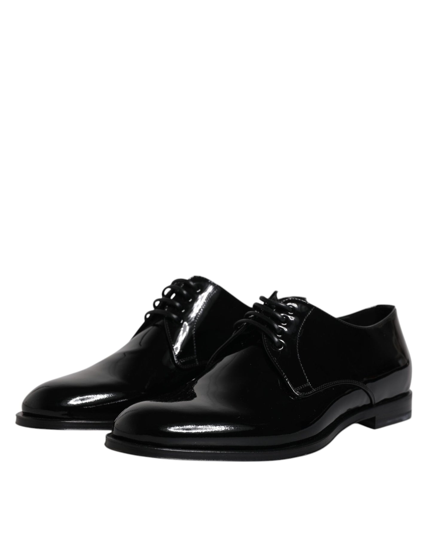 Chaussures habillées derby en cuir verni noir Dolce &amp; Gabbana