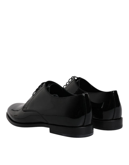 Chaussures habillées derby en cuir verni noir Dolce &amp; Gabbana