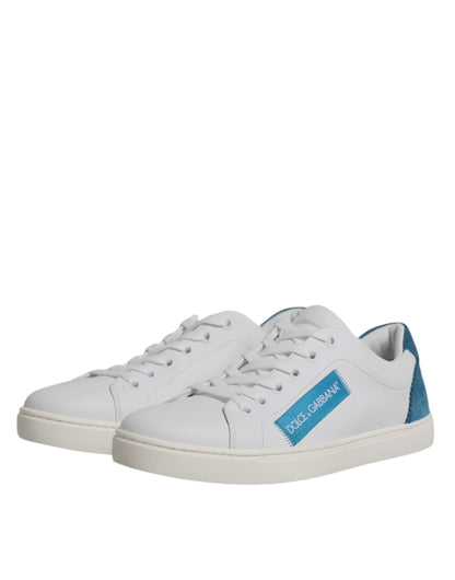Baskets en cuir de veau blanc London de Dolce &amp; Gabbana