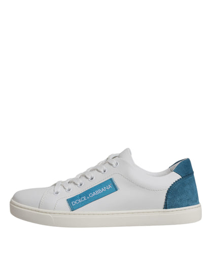Baskets en cuir de veau blanc London de Dolce &amp; Gabbana