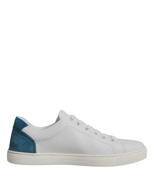 Baskets en cuir de veau blanc London de Dolce &amp; Gabbana