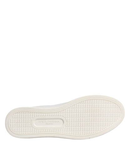 Baskets en cuir de veau blanc London de Dolce &amp; Gabbana