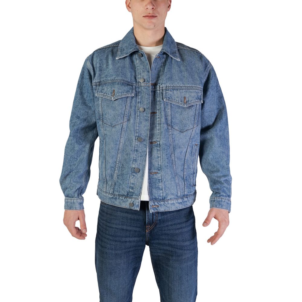 Vestes et manteaux en coton bleu clair Hugo Boss