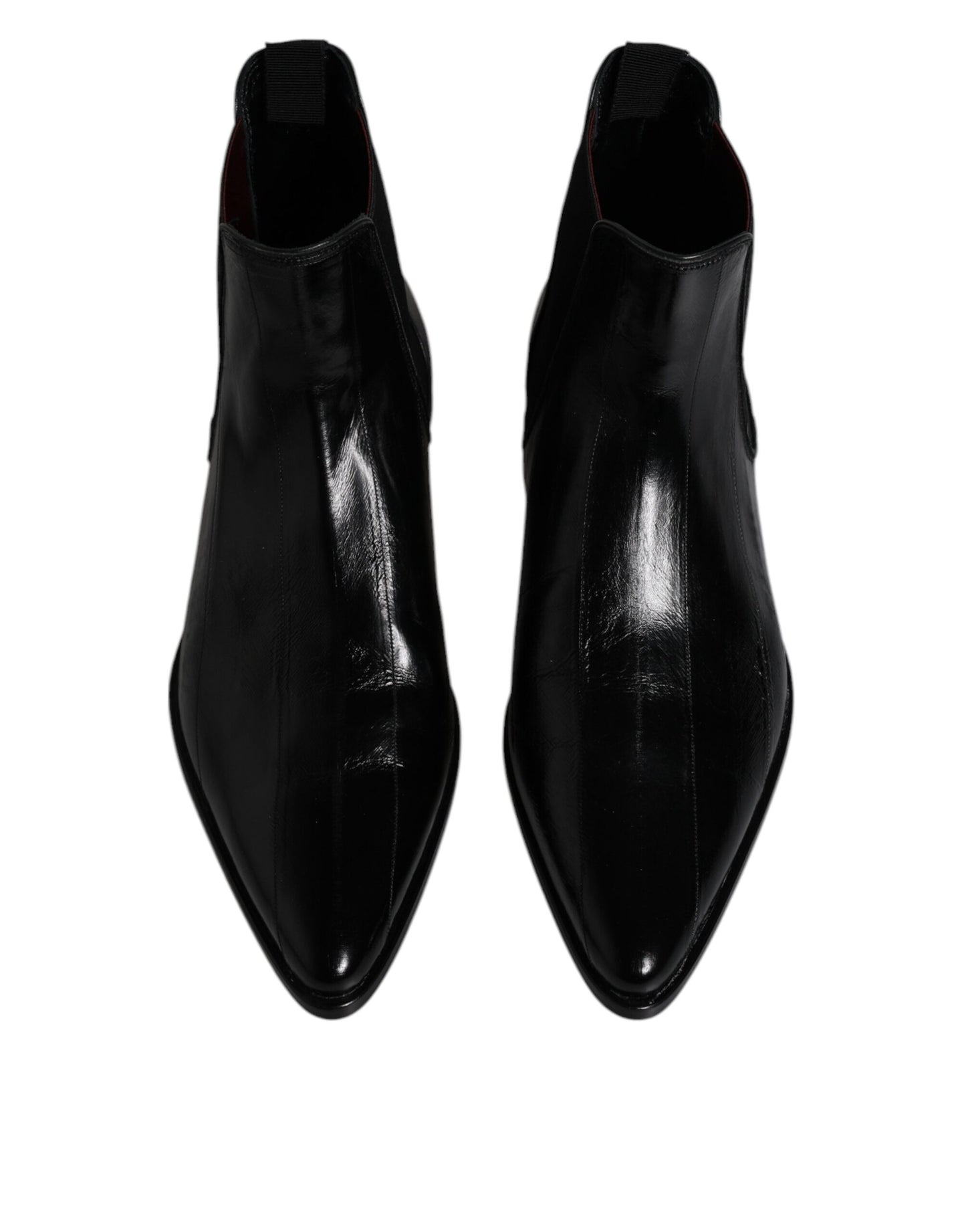 Bottines Chelsea en cuir noir Dolce &amp; Gabbana pour homme