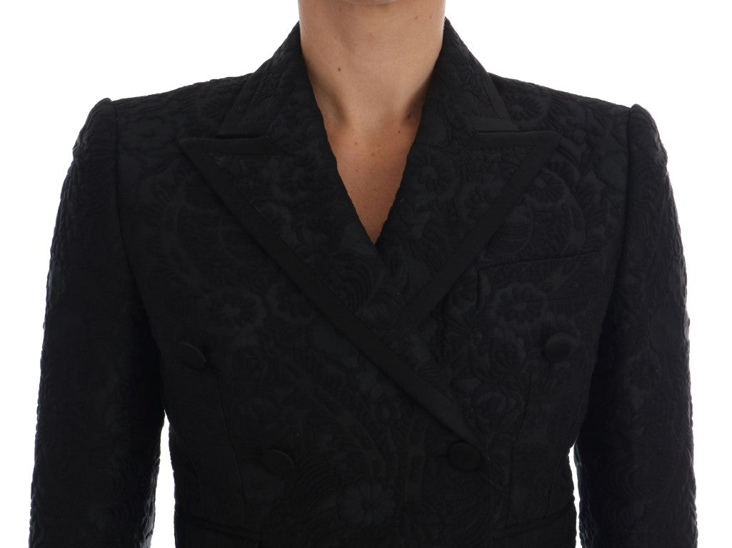 Veste blazer en brocart noir Dolce &amp; Gabbana