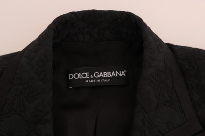Veste blazer en brocart noir Dolce &amp; Gabbana