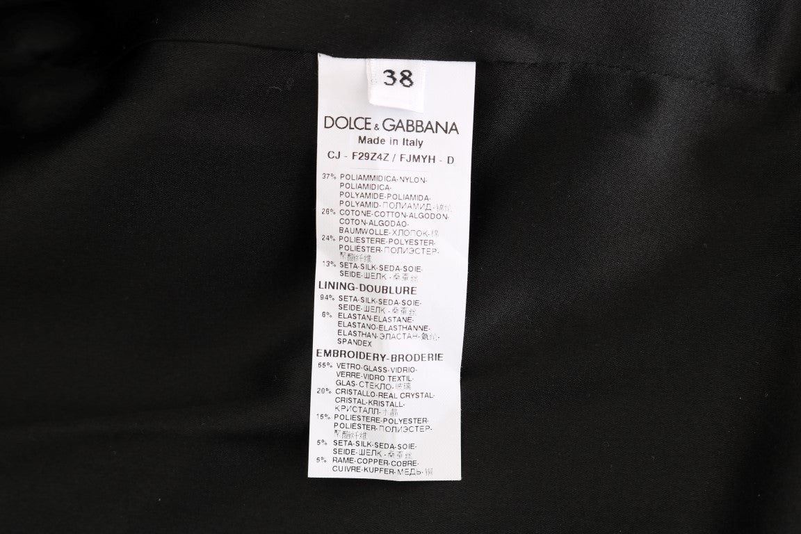 Veste blazer en brocart noir Dolce &amp; Gabbana