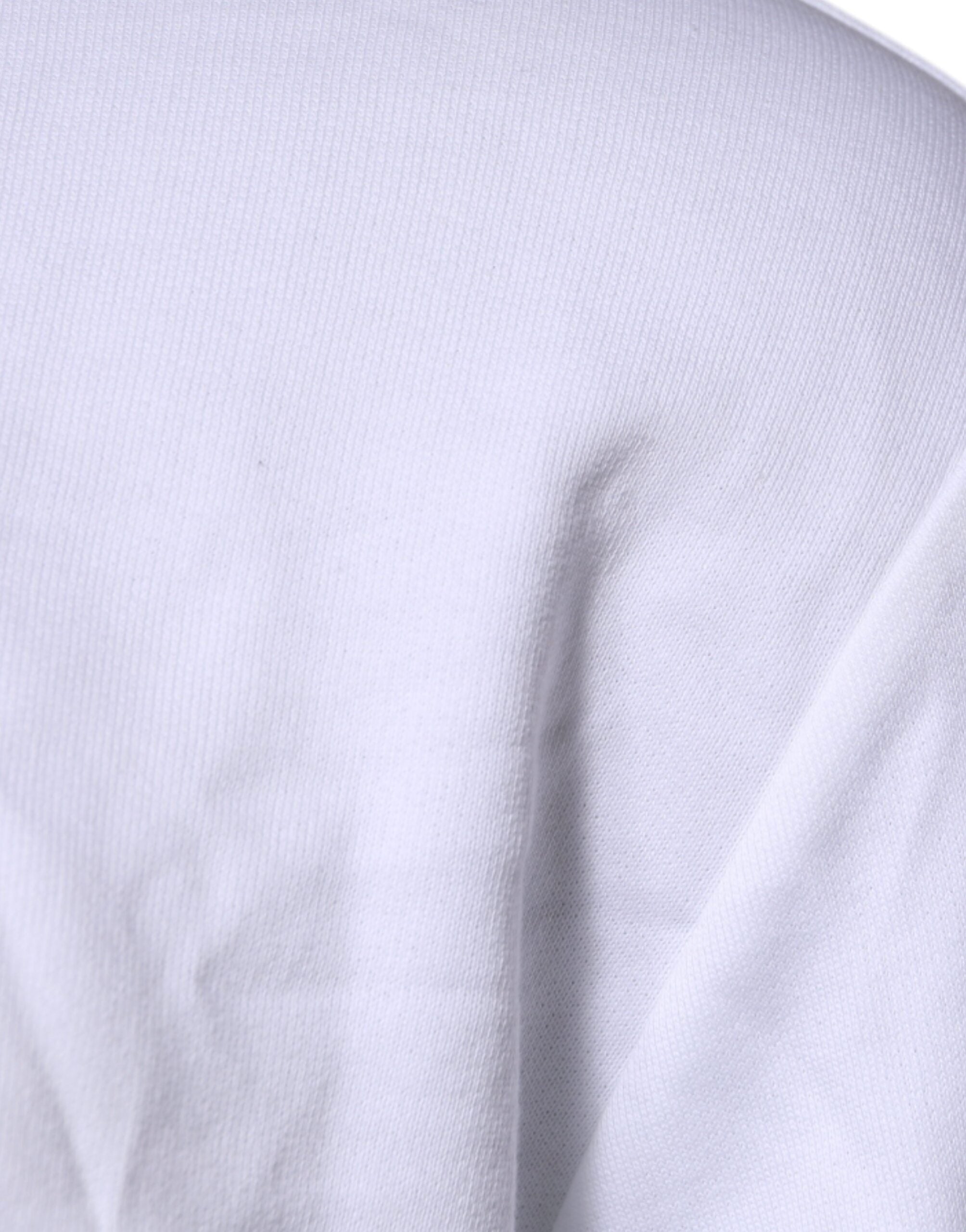 Pull ras du cou blanc brodé Medusa de Versace