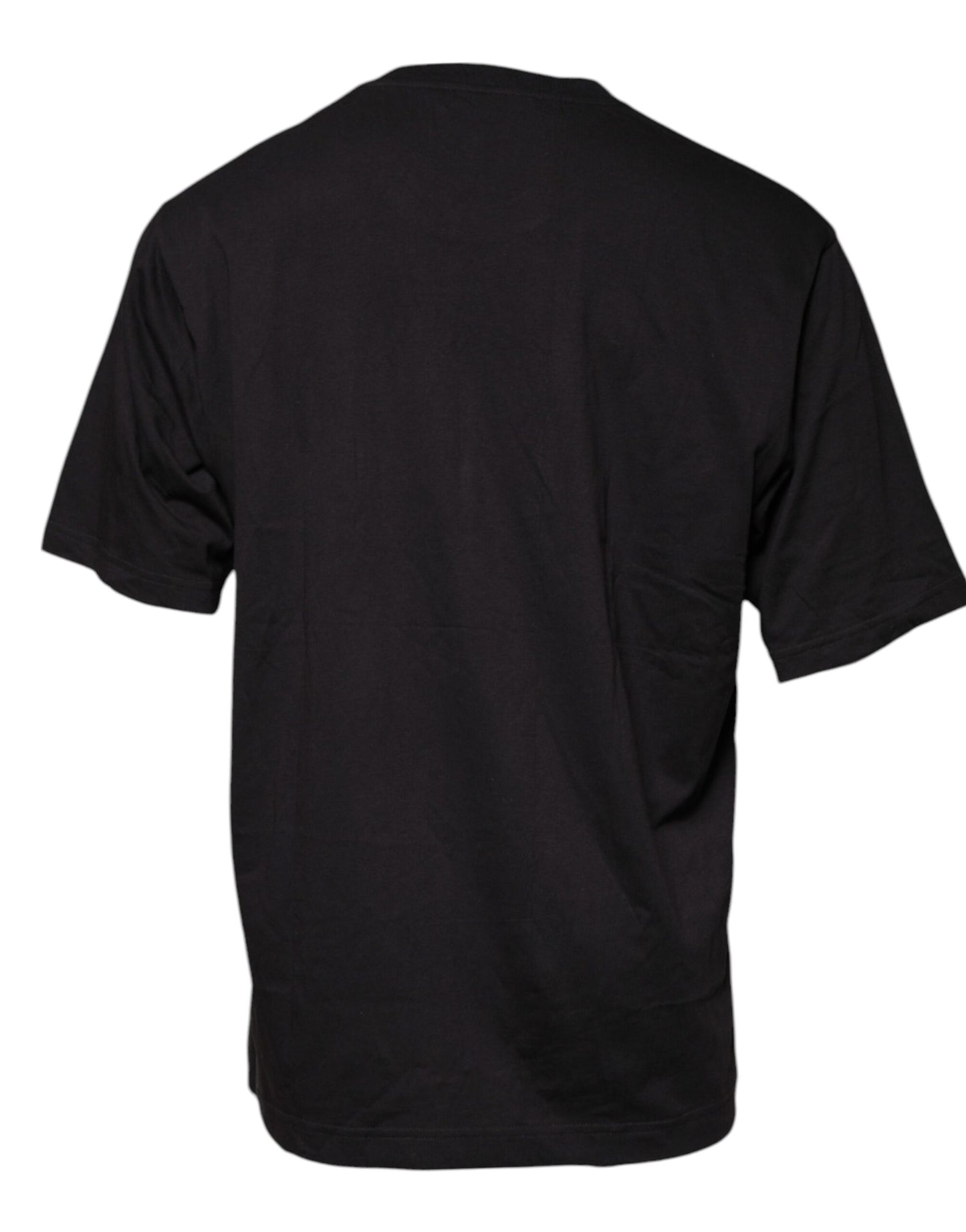 T-shirt ras du cou en coton noir avec logo imprimé Dolce &amp; Gabbana