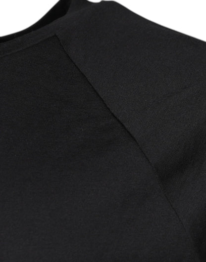 T-shirt ras du cou en coton noir avec logo imprimé Dolce &amp; Gabbana