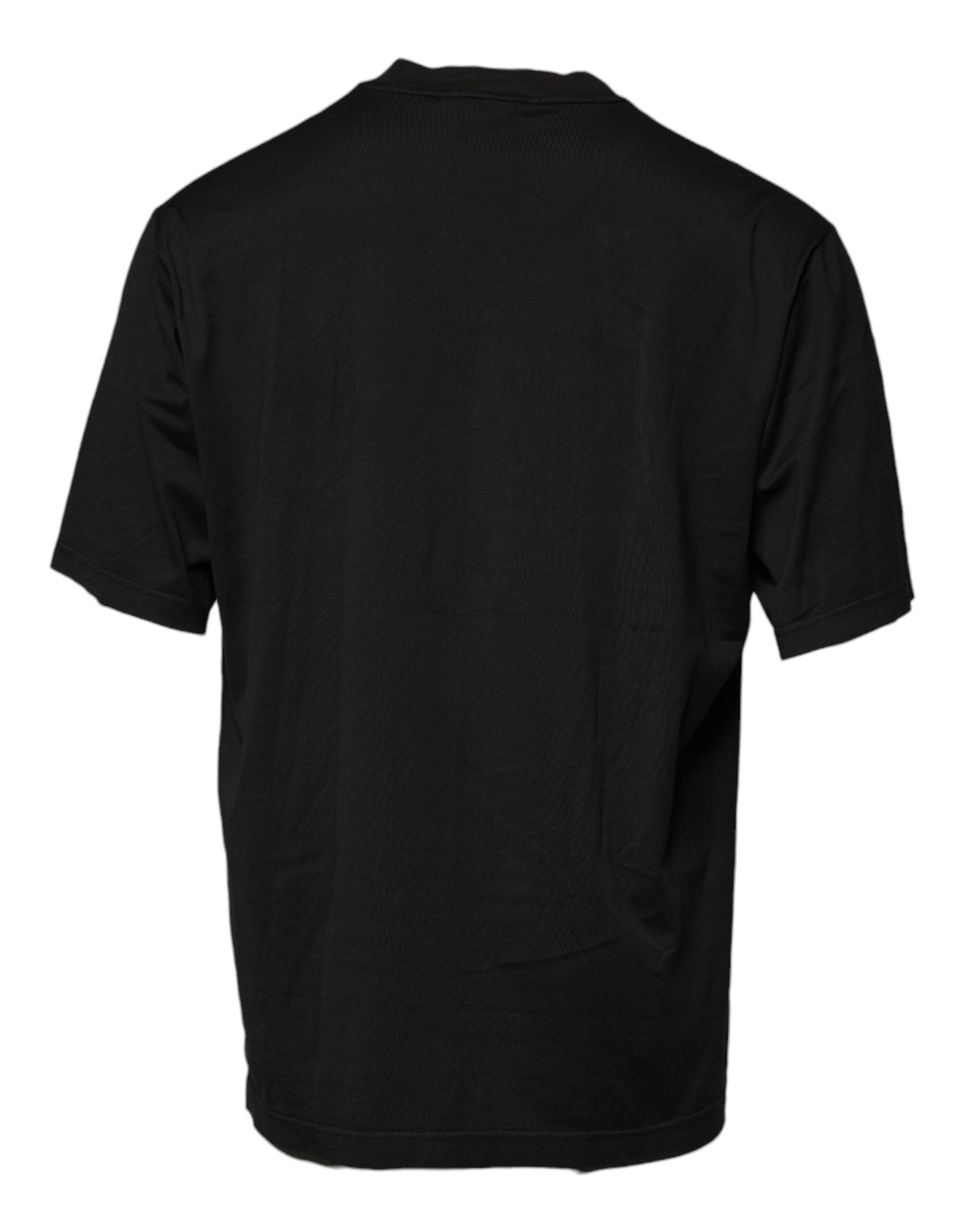 T-shirt ras du cou à manches courtes et logo noir Dolce &amp; Gabbana