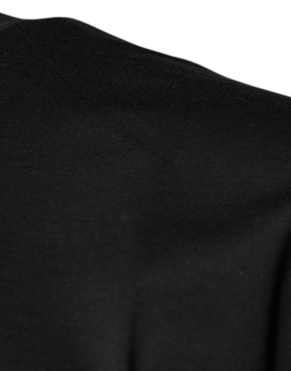 T-shirt ras du cou en coton noir Dolce &amp; Gabbana avec logo DG imprimé