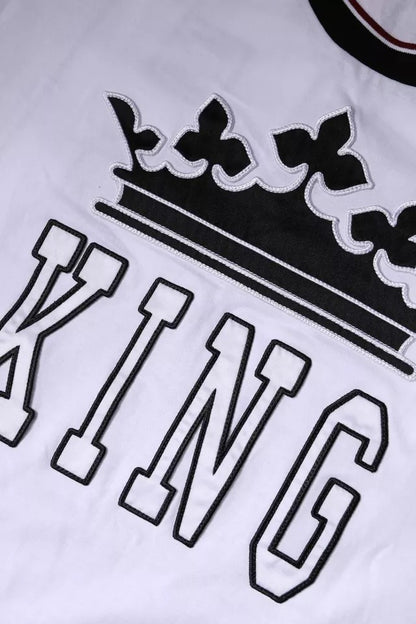 T-shirt ras du cou à manches courtes en jersey blanc Dolce &amp; Gabbana