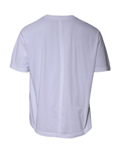 Balenciaga – Weißes Baumwoll-T-Shirt mit Rundhalsausschnitt und kurzen Ärmeln und Logo