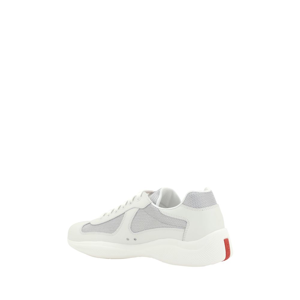 Prada – America‘s – Weiße Leder-Sneaker