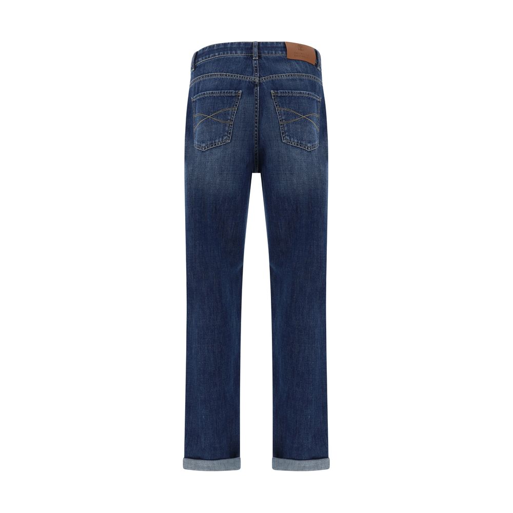 Brunello Cucinelli jean à revers