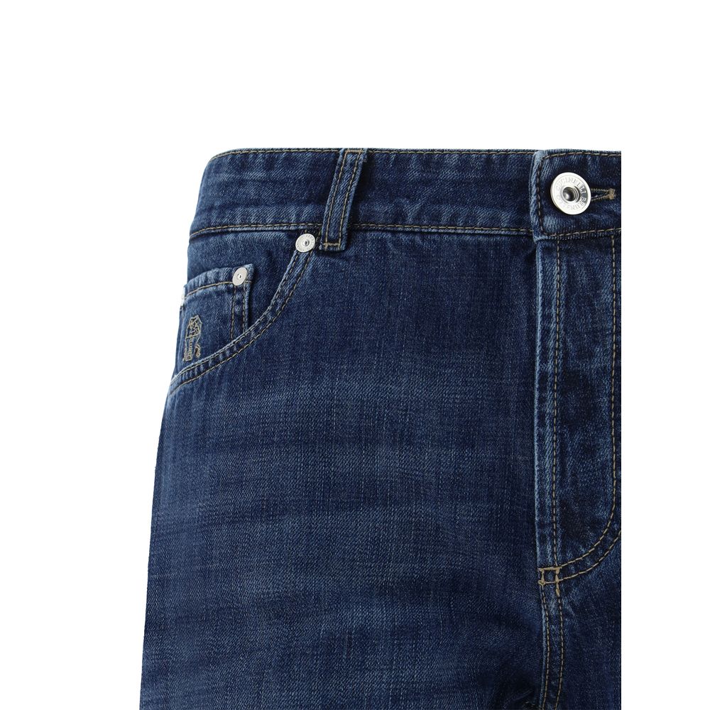 Brunello Cucinelli jean à revers