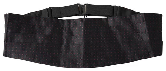 Ceinture de smoking à pois en soie noire Dolce &amp; Gabbana
