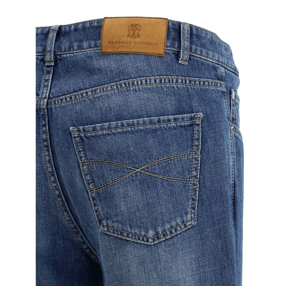 Brunello Cucinelli jean à revers