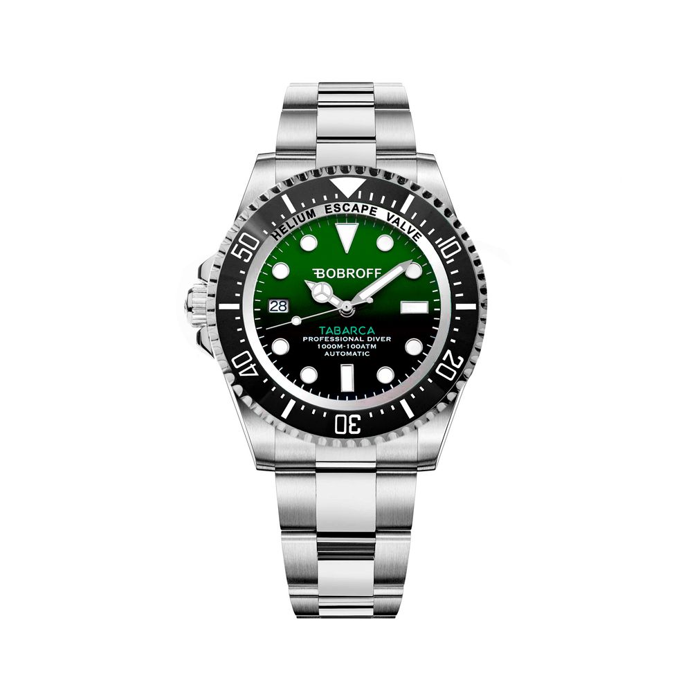 Montre Bobroff en acier inoxydable argenté