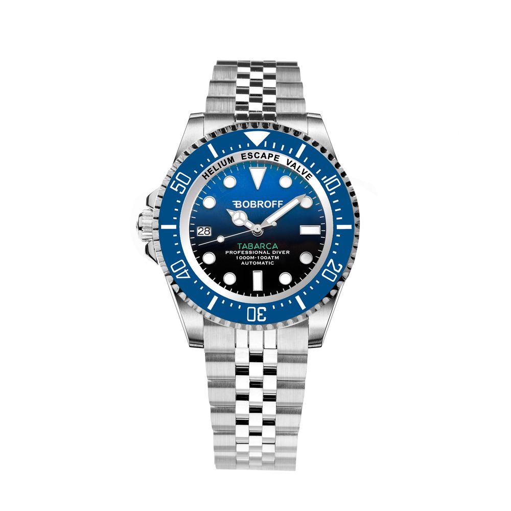 Montre Bobroff en acier inoxydable argenté