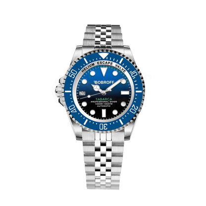Montre Bobroff en acier inoxydable argenté