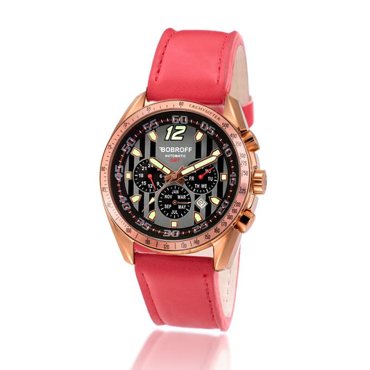 Bobroff Rote Lederuhr