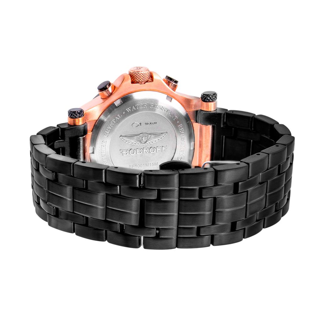 Montre en acier inoxydable noir