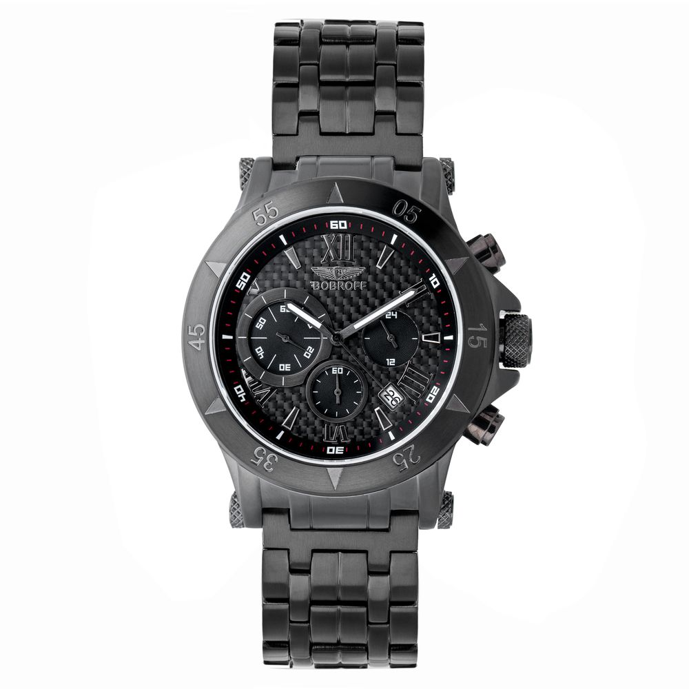 Montre Bobroff en acier inoxydable noir